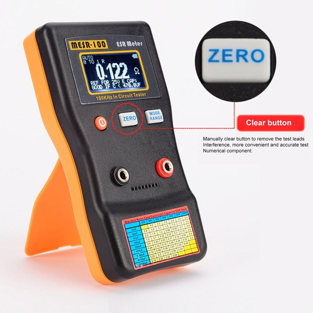 MESR-100 Esr Capaciteit Meter Ohm Meter Professionele Meten Capaciteit Weerstand Condensator Circuit Tester