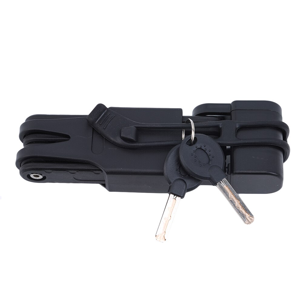 Universele Vouwfiets Lock Steel Fietsslot Beveiligingskabelslot Anti-Diefstal Combinatie Rijden Tool Voor Mountainbike: black
