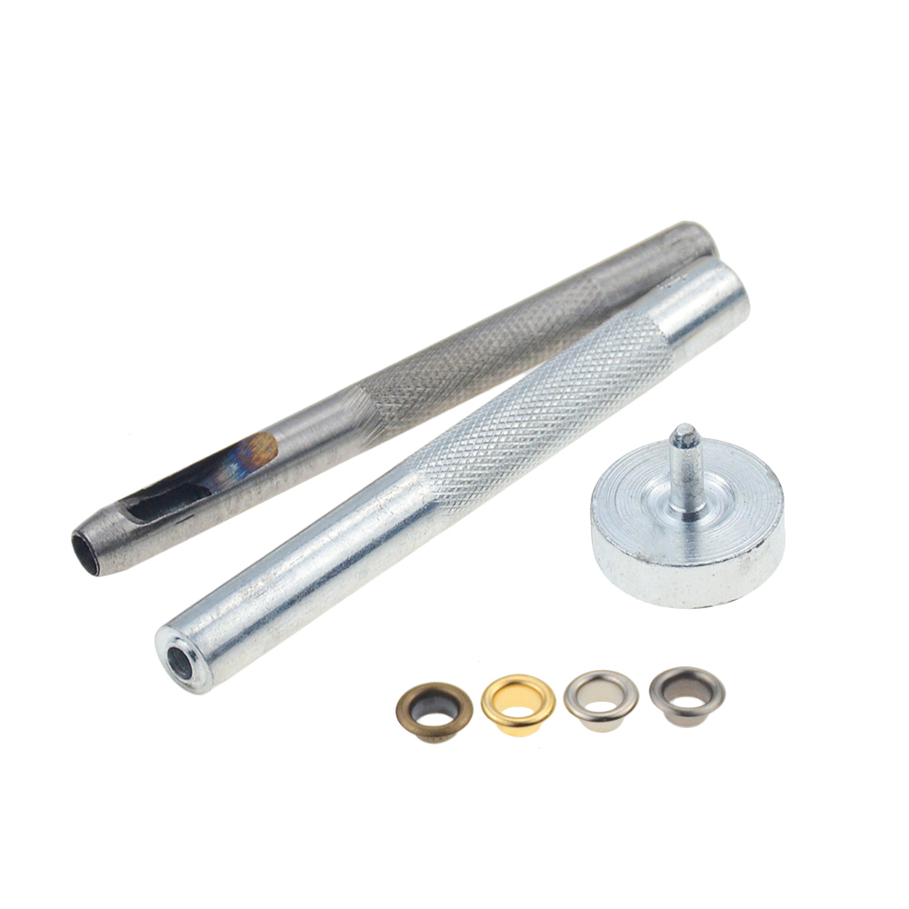 400Pcs 5mm Eye + Eyelet Eye Mounting Tool Eyes Eyes Boxed For Clothing Jacket Down Jacket Coat Windbreaker Denim Shoes Bags