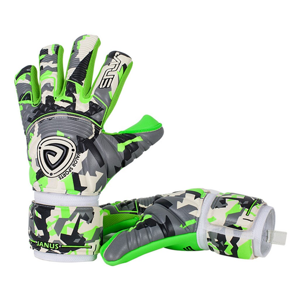 4mm Thick Germany Latex Goalie Soccer Gloves Removable Football Goalkeeper Gloves Camo Inseam Fingers Guard Goalie Soccer Gloves