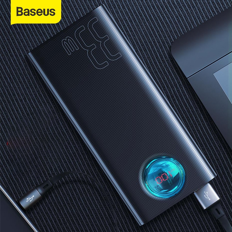 Baseus 30000mAh Power Bank Fast Charging PD3.0 QC 3.0 Quick Charging SUB Travel Portable External Battery Pack For Phone Laptop