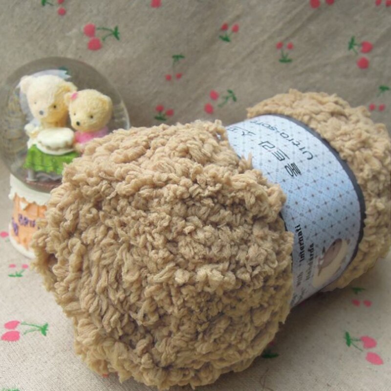 50g chunky imiteret pels kashmir hånd strikkegarn super blødt hvidt akryl plysgarn til fleece tæppe hæklet vinter sweater: 11