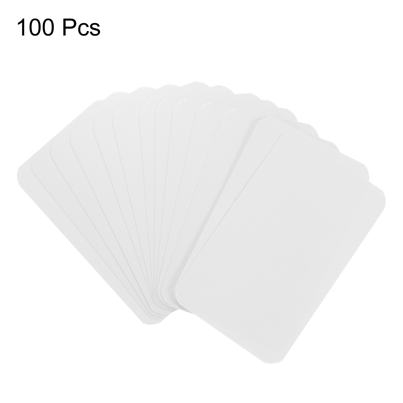 100 Stück 90 x 54 x 0,3 mm Kraftpapier-Karte, blanko, Visitenkarte, Nachricht, Hinweis, Dankeskarte, Schreibkarte, Etikett, Lesezeichen, Lernkarte: WEISS