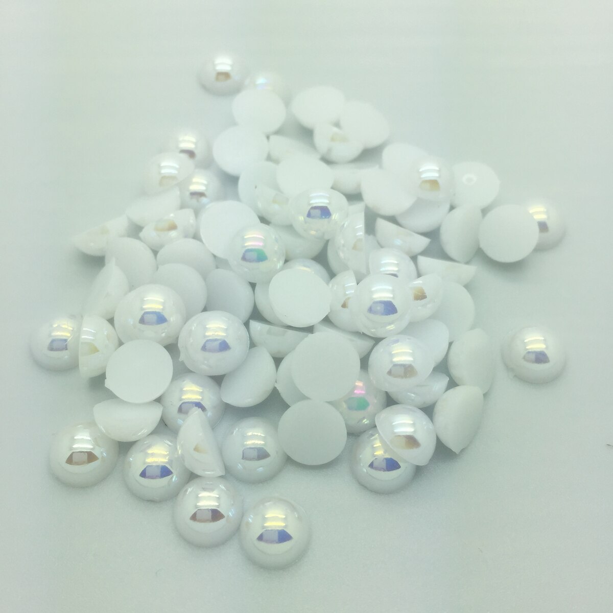 4mm/400pcs DIY Half Round Pearl Bead Flat Back Scrapbook For Craft Pick Colors: 18