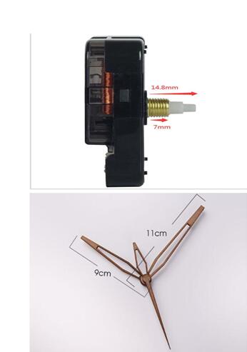 Quartz ur bevægelse mekanisme med krog diy reparation dele dele + træ visere
