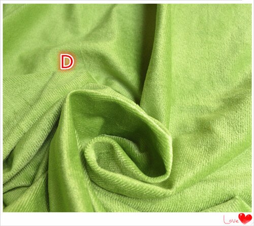 50*160cm grøn fløjl bomuldsstof meter dukke hud plys fleece håndlavet peluche telas patchwork syning af tekstiler costura filt: D