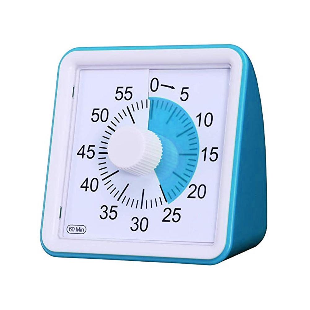 60 Minuut Visuele Timer Stille Tijd Management Tool voor Classroom Conferentie Countdown voor Kinderen en Volwassenen: Blue