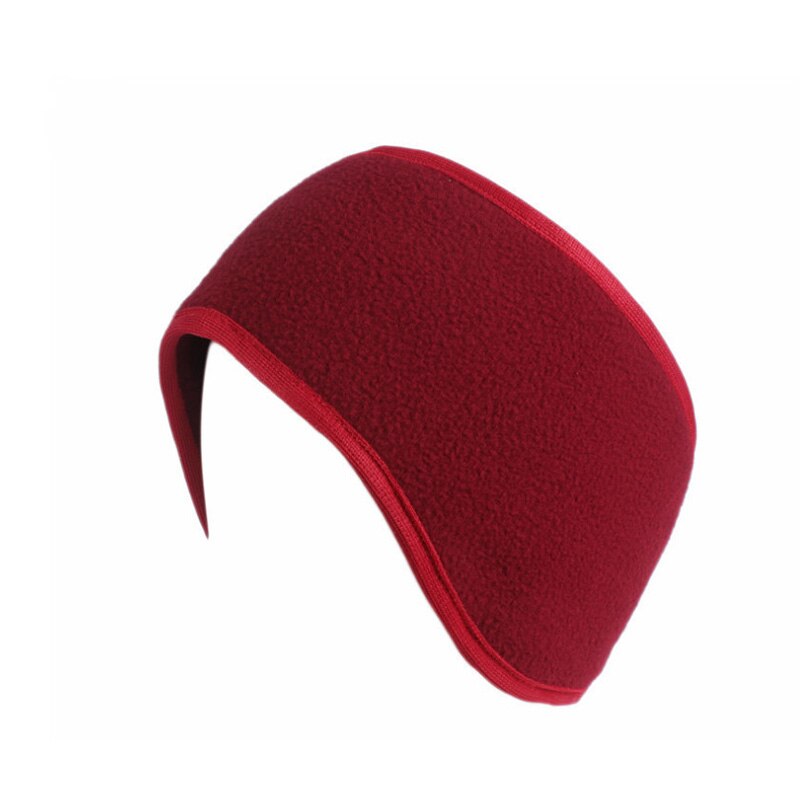 Protège-oreilles unisexe, couvre-oreilles en polaire épais, bandeau ajustable, protection des oreilles, hiver: Vin Rouge