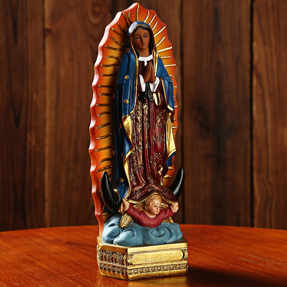Display Ornamenten Mexicaanse Europese Home Decor Hars Beeldje Desktop Religieuze Christian Bruiloft Virgin Mary Standbeelden
