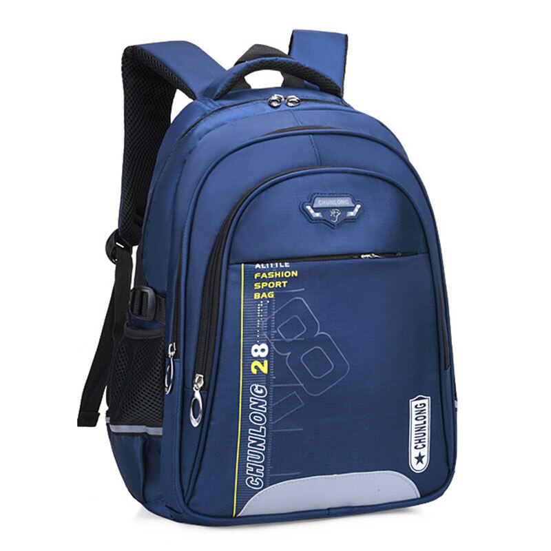 Jongens Rugzak Student Zakken Preppy Stijl Rugzak Hoge Qulaity Rugzak Kinderen Schooltassen Voor Basisschool Kinderen: 1 Dark blue L