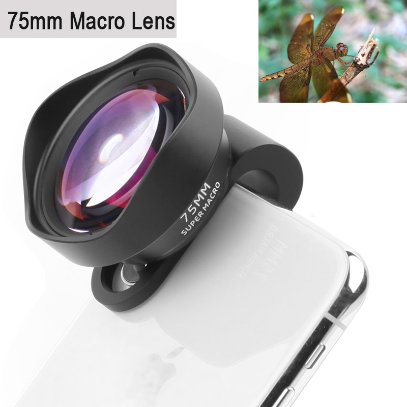 Telefon Kamera Objektiv 75mm Makro Objektiv HD DSLR Wirkung Clip-auf für iPhone 12 11 Profi Max samsung S20 Plus Huawei Xiaomi