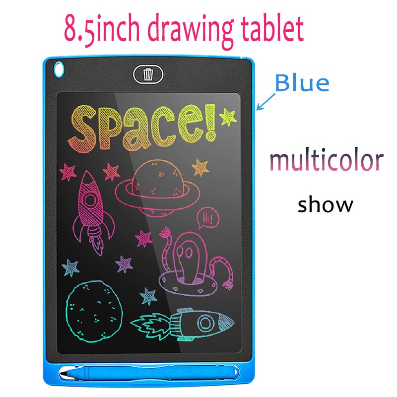 8.5inch LCD Writing Tablet Children&#39;s Magic Blackboard Digital Drawing Board Kids Tablet Painting Pad Educational Toys for: Blue 8.5inch color