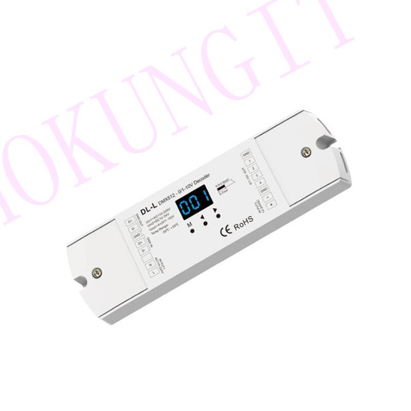 4CH Constante Spanning 0/1-10 V DMX512 Decoder DL-L signaal decoder met digitale display DMX512 led controller Techniek Decoder