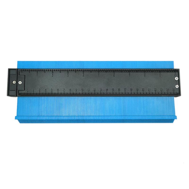 VKTECH 5 Inch Plastic Profile Print Gauge Meter Contour Marking Wood Tool Tiling Laminate Pattern Mosaics General Tools: Blue 10inch