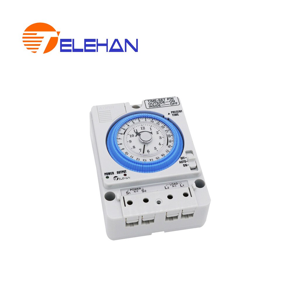 TELEHAN 24 hours Timer, 24h time switch, TB35-N mechanical time switch,Mechanical timer switch,24 hours mechanincal switch: Default Title