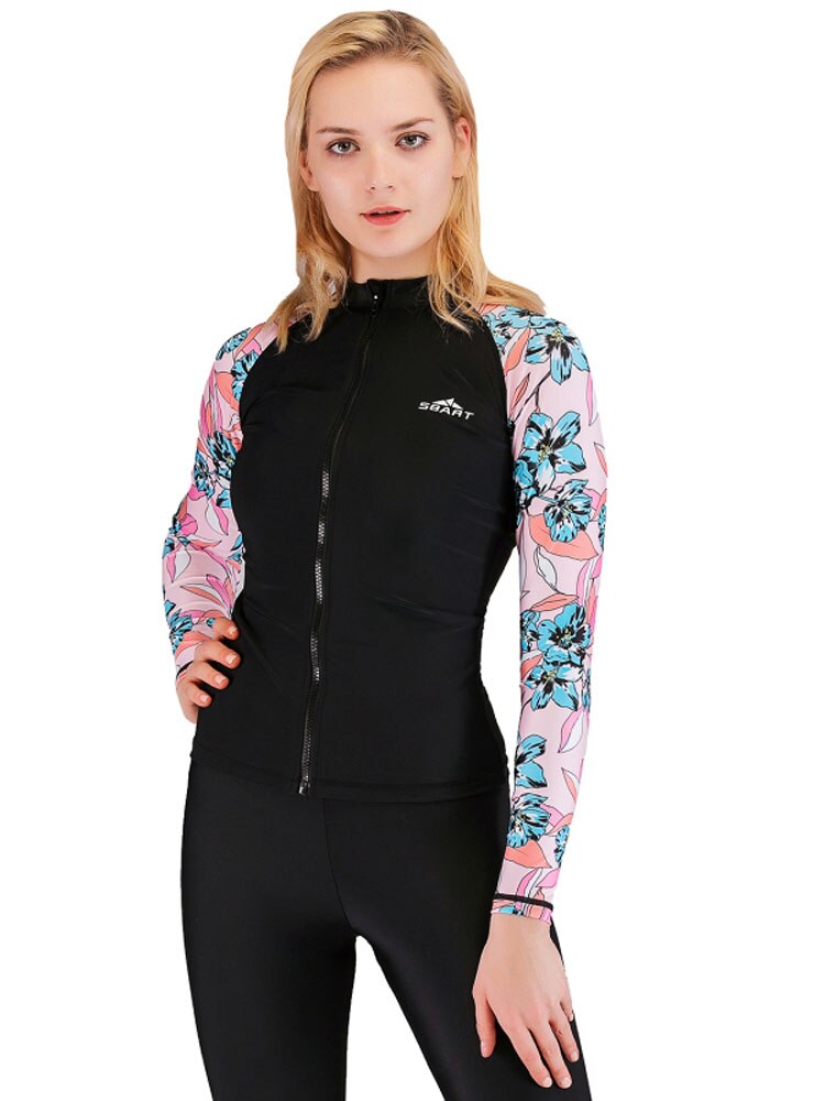 Vrouwen Lange Mouw Rashguard Swim Shirt Upf 50 + Rash Guard Badpak Top &amp; Bottom Full Body Tweedelige Surfen snorkelen Zon Suits