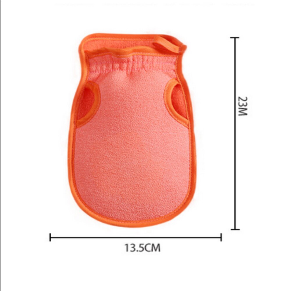 Toalla de doble cara para frotar, manoplas de baño para el hogar, color caramelo, exfoliante, barro, indolora