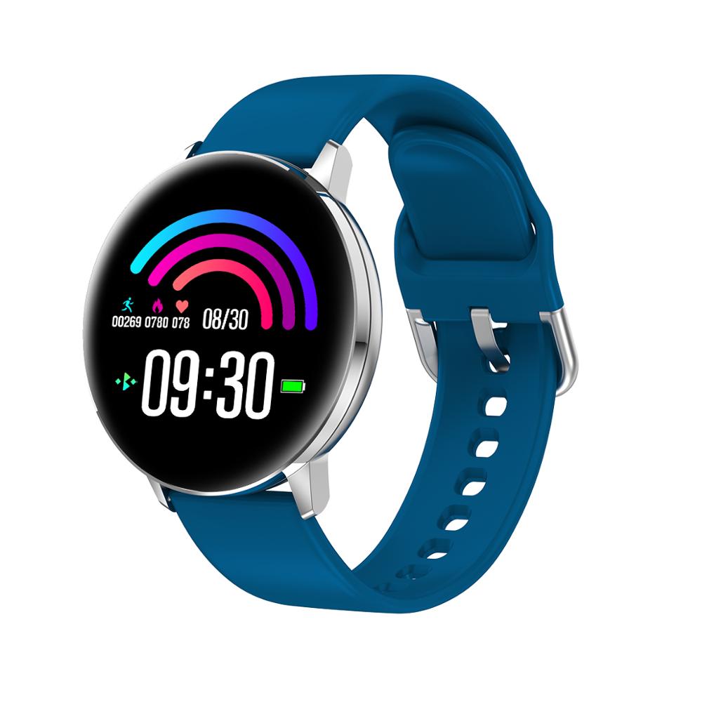 Smart Watch Full Touch Screen HD Display Sport Fitness Tracker Watch Smartwatch Smart Wristband Bracelet Watch: blue