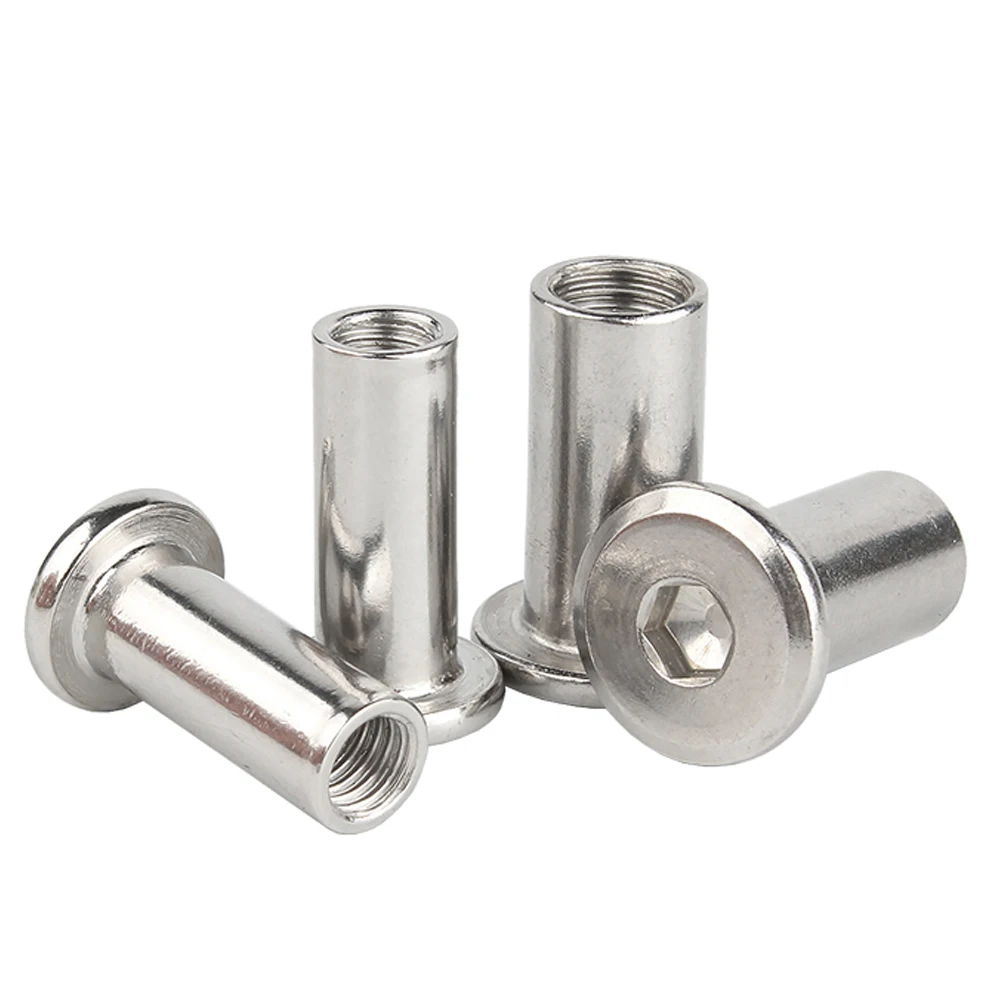 5-20 Stuks M3 M4 M5 M6 M8 Grote Platte Hex Zeshoek Socket Klinknagel Connector Insert Joint Mof Dop Butt Moer 304 Roestvrij Staal