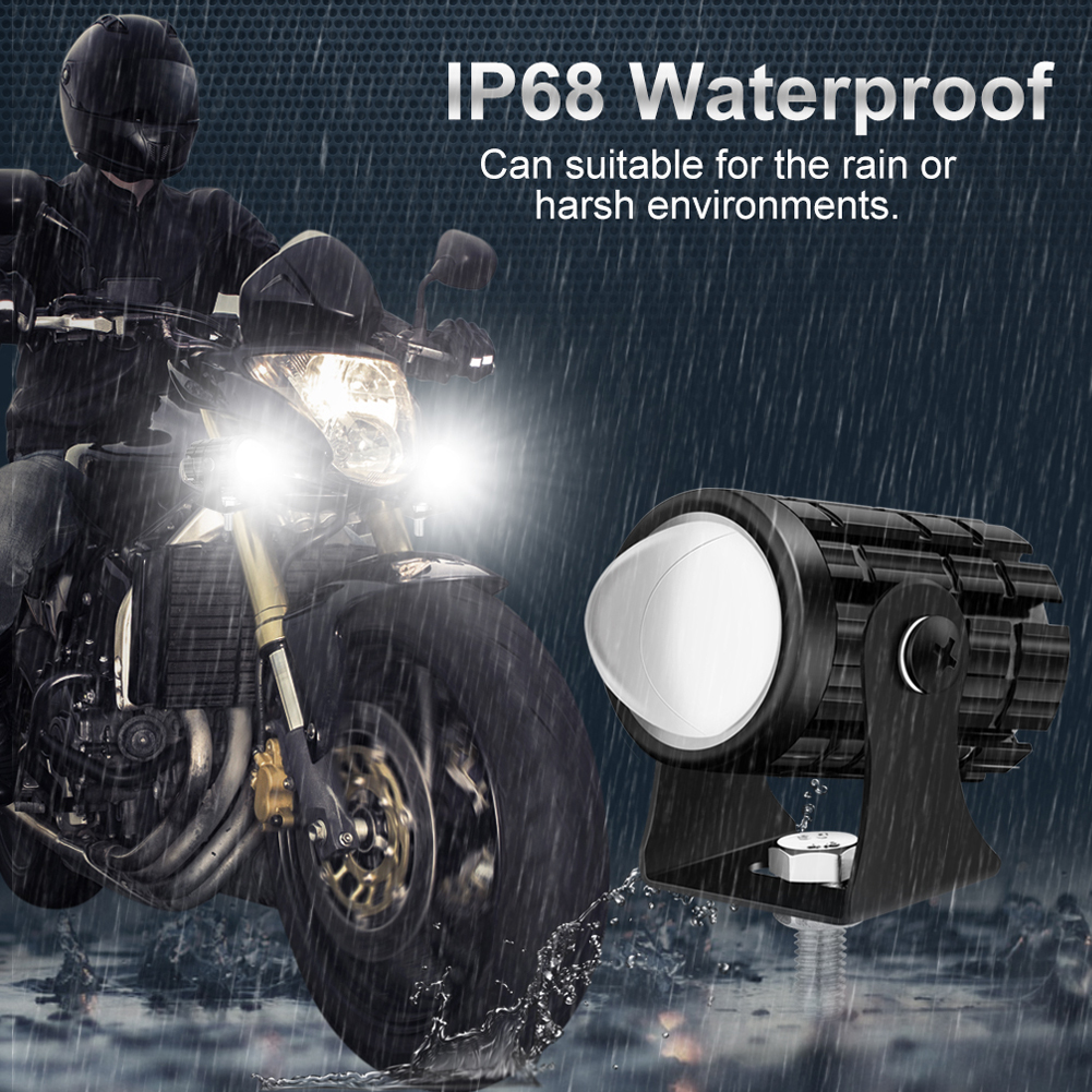 Focos de faros LED para motocicleta, iluminación auxiliar DRL, luz antiniebla de 12V para Moto, bicicletas, accesorios para coches