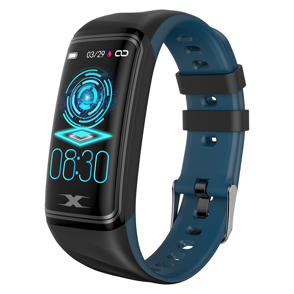 V30s smart armbånd bt sport fitness tracker puls søvn sundhed monitor storskærm smart ur: Blå