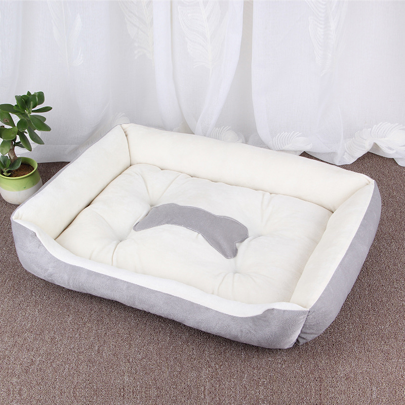Cama cuadrada transpirable para perros grandes, cojín antideslizante para dormir, cama para gatos, cama para perros gruesa y cálida para invierno, estera suave para gatos, casa para mascotas: XS / Chocolate