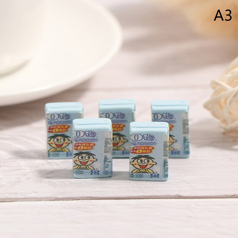 5pz casa Delle Bambole in Miniatura di Latte per il mini Bambola Giochi con il Cibo per Bambini Accessori per la Cucina per La Casa Delle Bambole Decalcomanie nuovo: A3