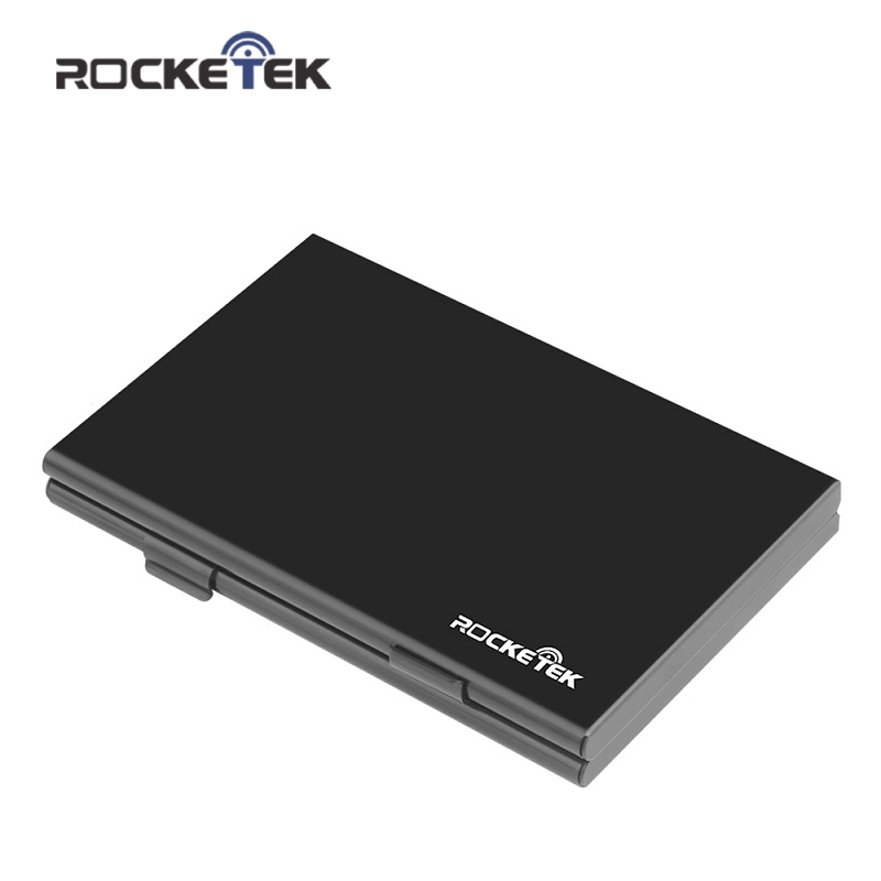 Rocketek Draagbare Aluminium Geheugenkaart Gevallen Voor Sd, Cf, micro Sd Geheugenkaarten Opbergdoos Case Houder Protector