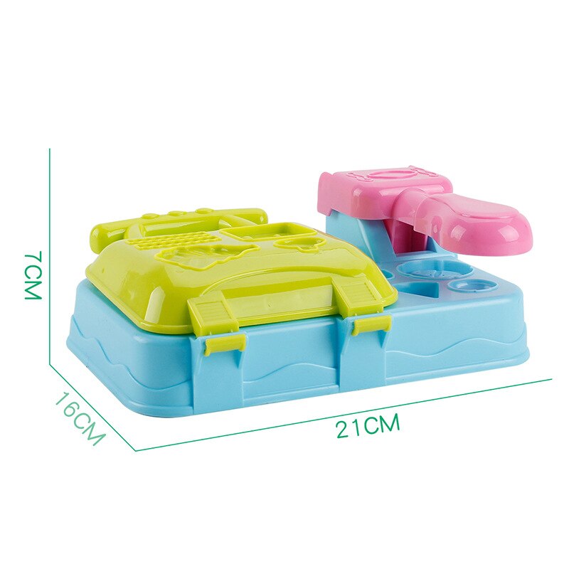 Kinderen Handgemaakte Cloud Slime Kleur Klei Creatieve Playdough Diy Hamburger Plasticine Noodle Machine Cone Mold Keuken Speelgoed Set