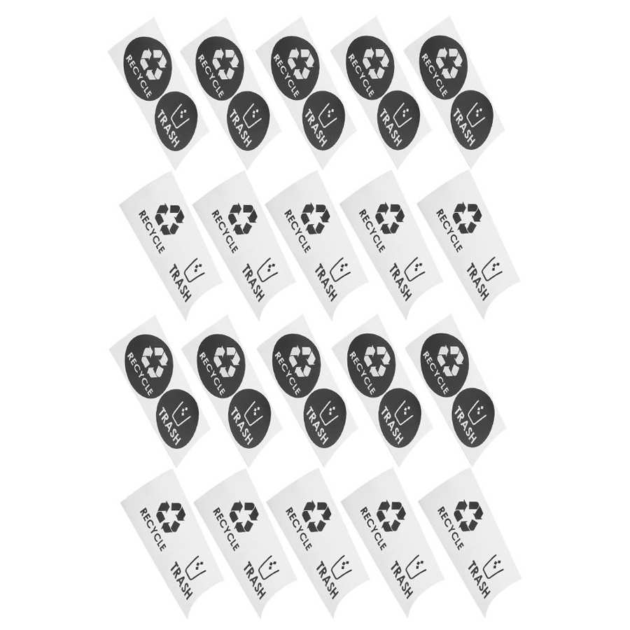 Yard garden waste sachet 20PCS/Set Round Recycle Trash Sticker Decal Garbage Waste Can Dustbin Label for Home Kitchen Office
