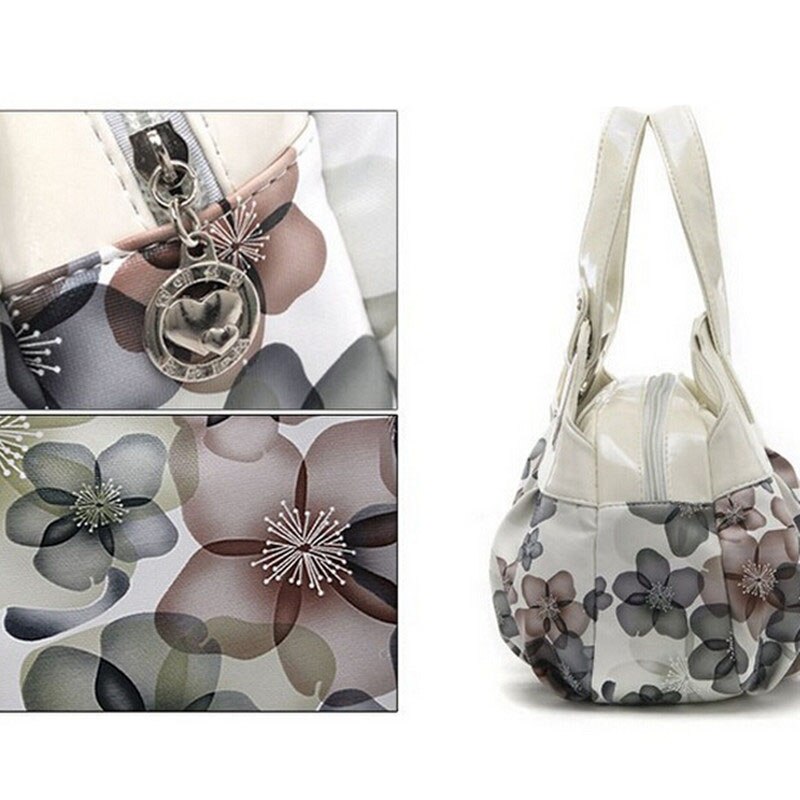 Bolso de cuero con estampado de flores para mujer, bandolera Popular, ZF10181