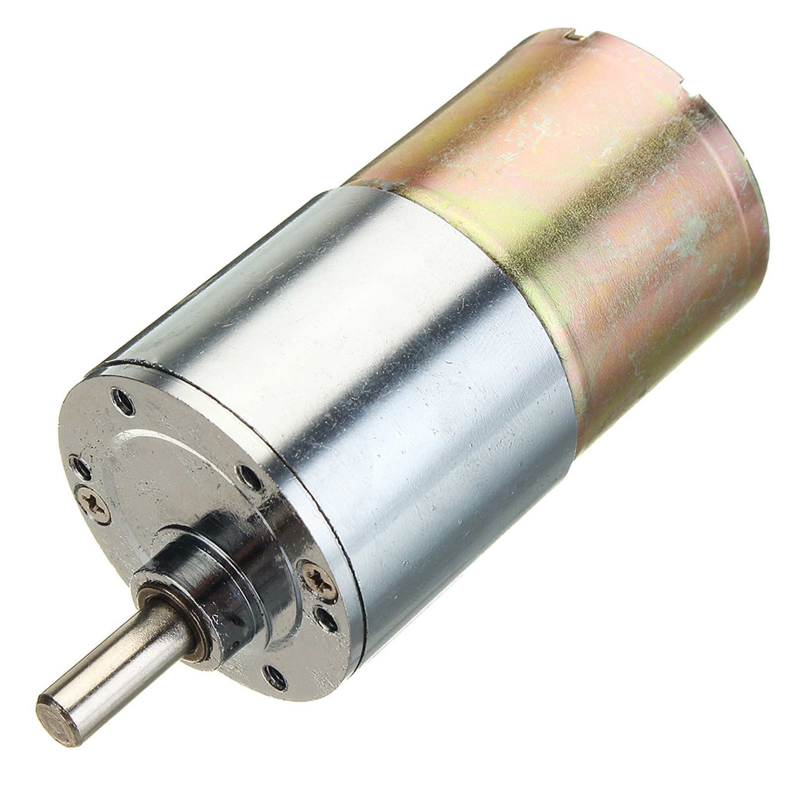 12V High Torque Electric Gear Box Motor Low Speed with 37mm Gearbox 2 Terminal Connectors