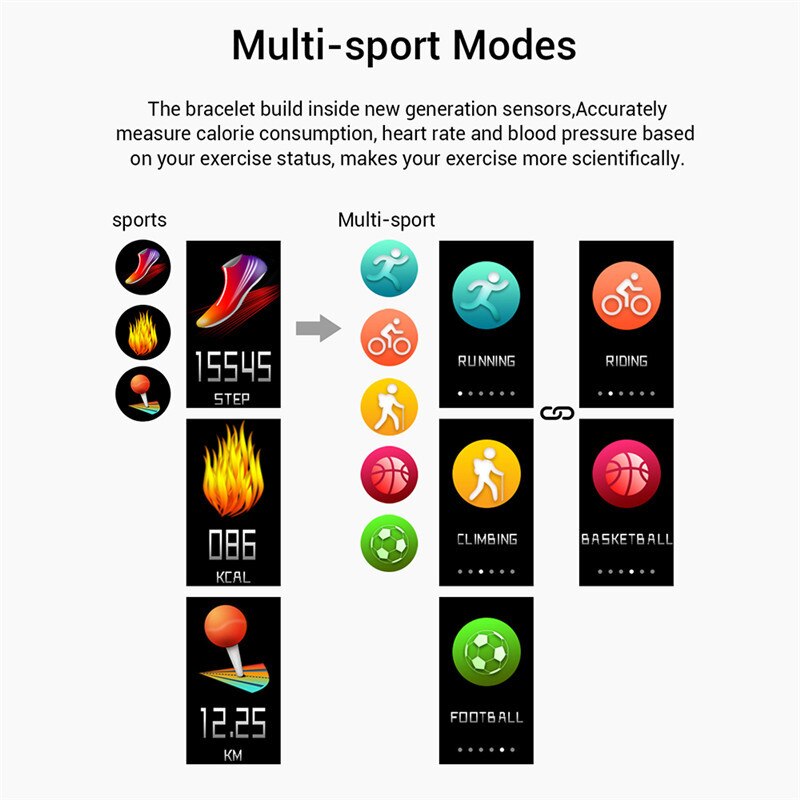 Slimme  r12 , sporthorloge, fitnesstracker, hartslagmeter, bloeddrukmeter  ip67 waterdichte polsband voor huawei honor 5- telefoon