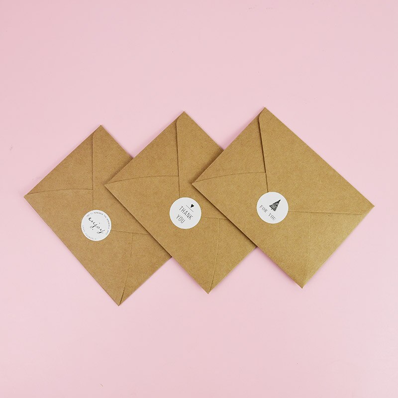 5 Stks/set Vintage Kraft Envelop Bericht Kaart Trouwkaarten Venster Envelop Brief Envelop