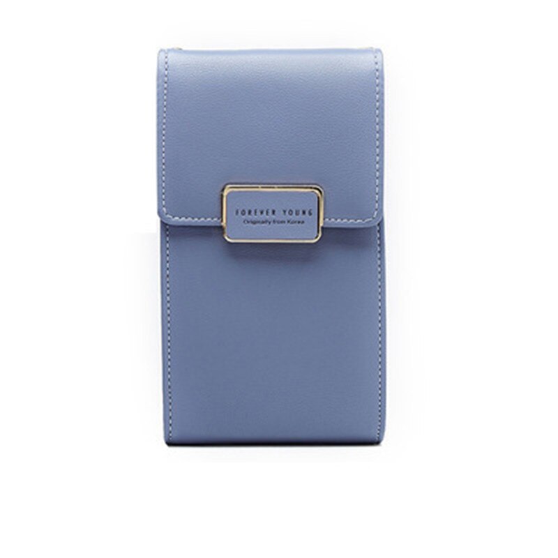 Koreaanse versie stevige damestas crossbody tassen schoudertas dames leren mobiele telefoon tas dames messenger bags pakket: Blauw