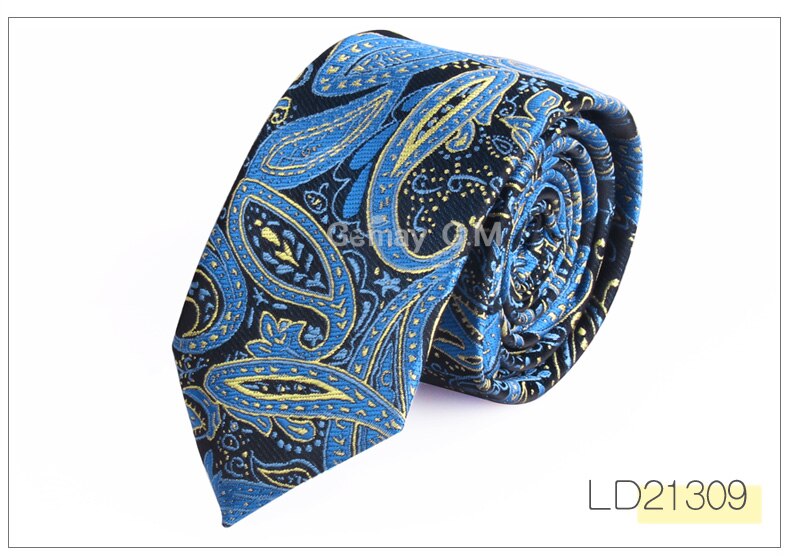 Jacquard vevd halsslips for menn bryllup business klassiske slips polyester slim herre slips for dress 6cm bredde slips: Ld21309