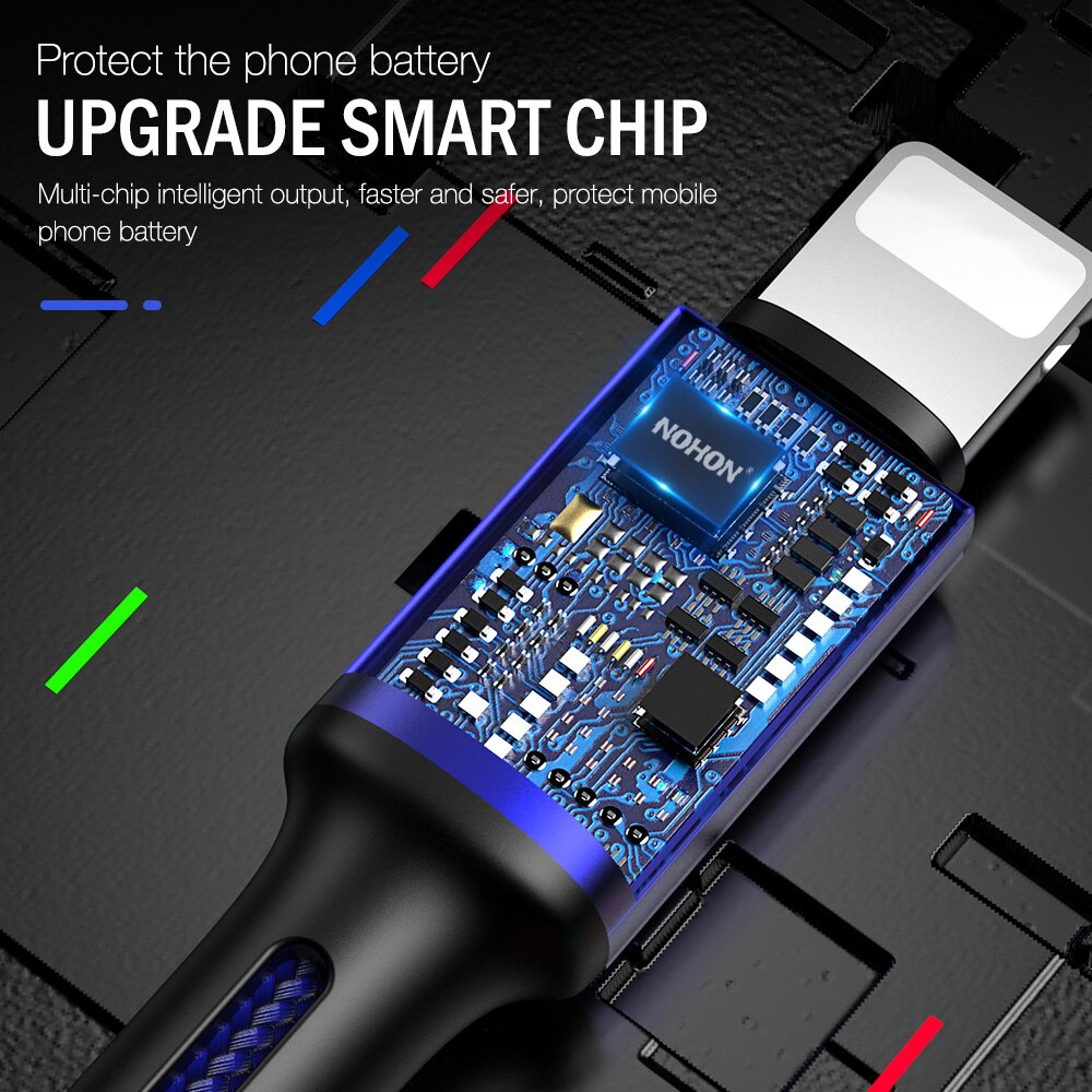 2m 3m USB Cable For iPhone 12 11 Pro Max X XR XS 8 7 6 6s 5 5s iPad Fast Data Charging Charger USB Origin Wire Cord Phone Cables