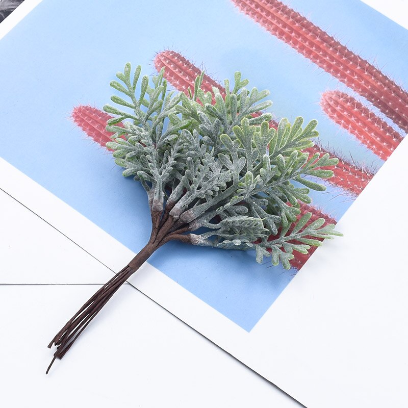 10/30 stykker guld sølv træ juleblad vase til boligindretning bryllup brud håndled blomst materiale scrapbog kunstige planter
