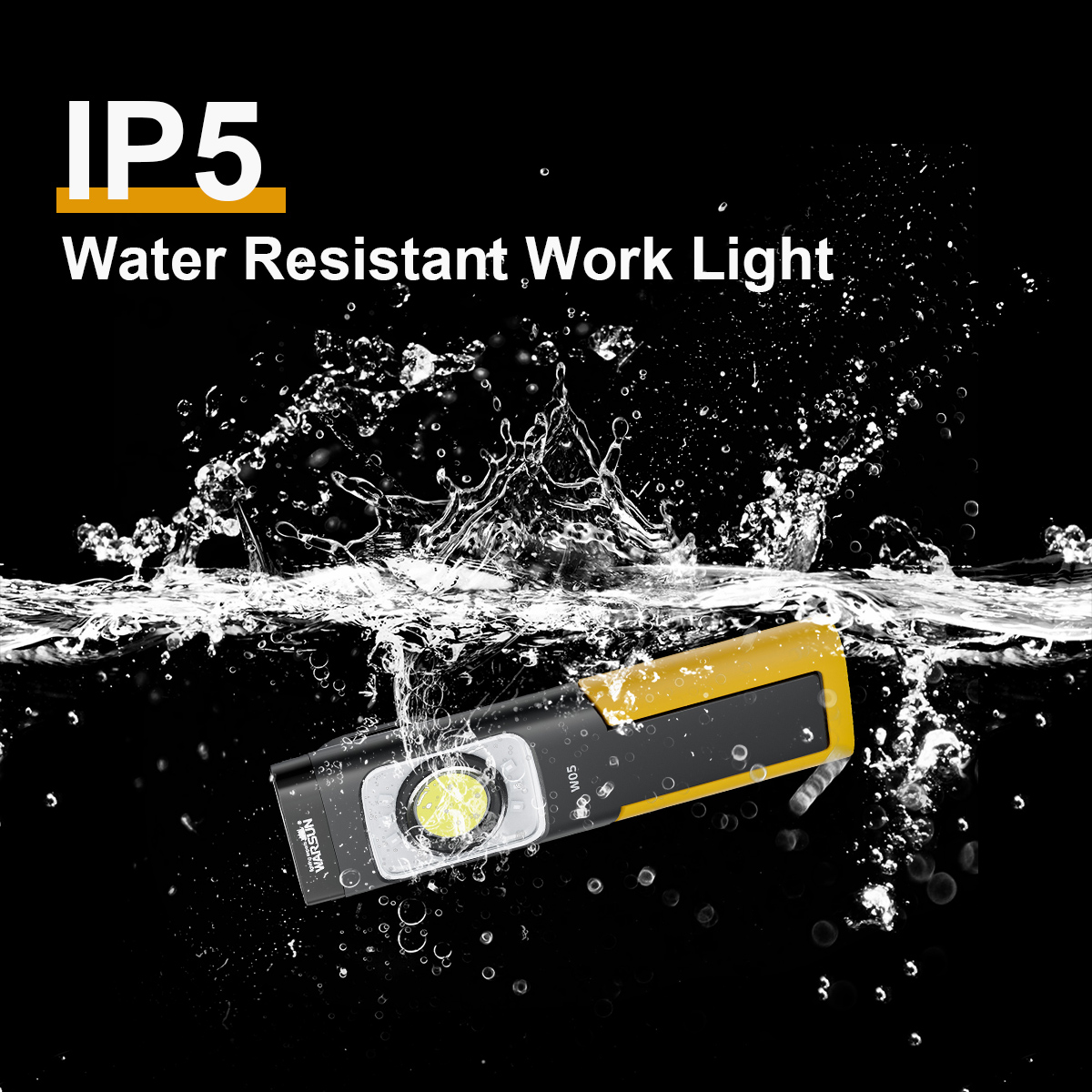 WARSUN LED Work Light , Rechargeable Work Light with Magnetic Base, Portable Flashlight with Clip, Hook and 180° Rotation Stand