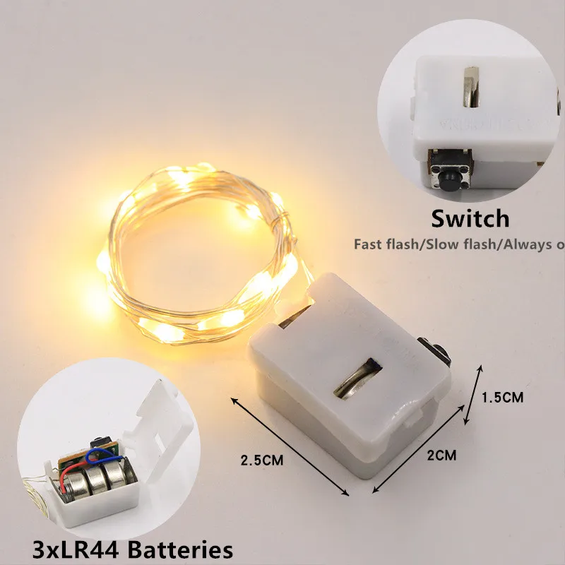 LED-Lichterkette, Knopfbatterie, Lichterkette, Weihnachten, Hochzeit, Neujahr, Schlafzimmer, Wohnzimmer, Garten, Dekoration, Girlande