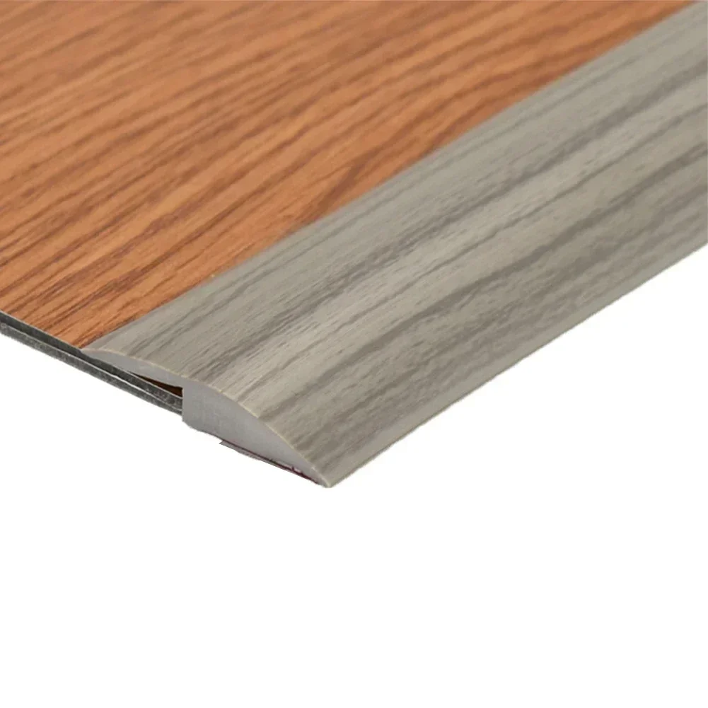 1pc pavimento in legno striscia di transizione bordo di chiusura striscia di pavimento cucitura in PVC resistente all'usura plastica morbida fibbia piatta Dge pressatura soglia: Grigio scuro