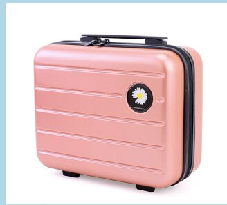 Mini bagage taske 16 tommer kuffert kosmetisk kasse med bagage make up taske rejse vandtæt makeup sag: E