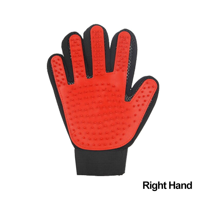 Gant pour animaux de compagnie en Silicone souple chien chat brosse pour animaux de compagnie Massage nettoyage doux efficace chat toilettage gant chien fournitures de bain gant pour animaux de compagnie peignes: Red Right