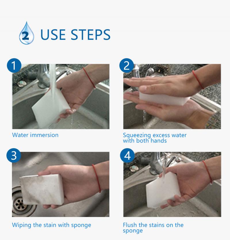 Esponja de melamina para limpieza de cocina y baño, esponja de espuma para limpieza del hogar, almohadilla de plato, herramientas de limpieza del hogar, 20 unids/lote