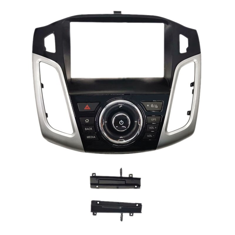 Bilradio fascia trim kit , 9 tommer instrumentpanel dvd ramme installeringssæt med knap til ford focus 3