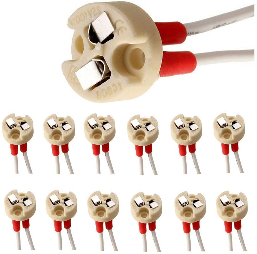 Zuahaly Keramik Lampenfassungen 10er Set - G4 GX10.3 GY6.310