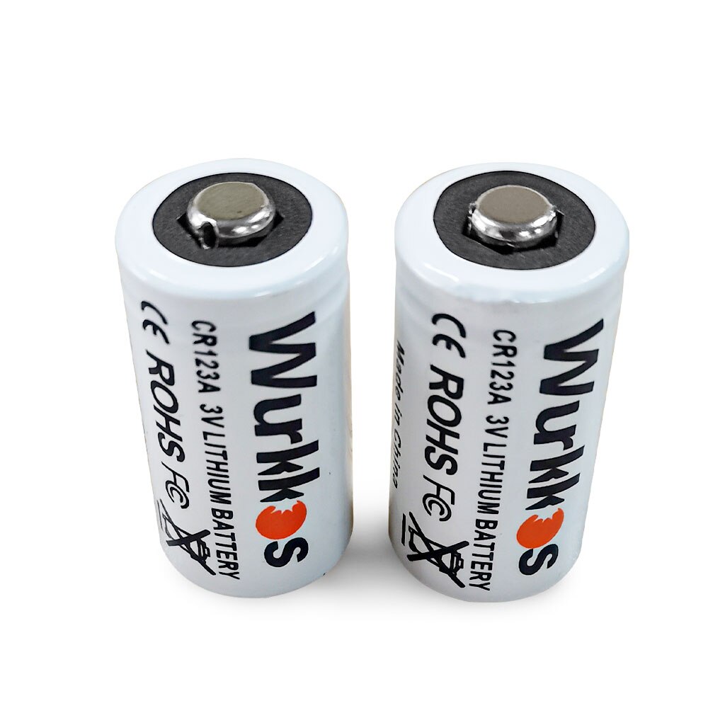 Wurkkos 2pcs 3V CR123A Lithium Power Battery Cell Grandado