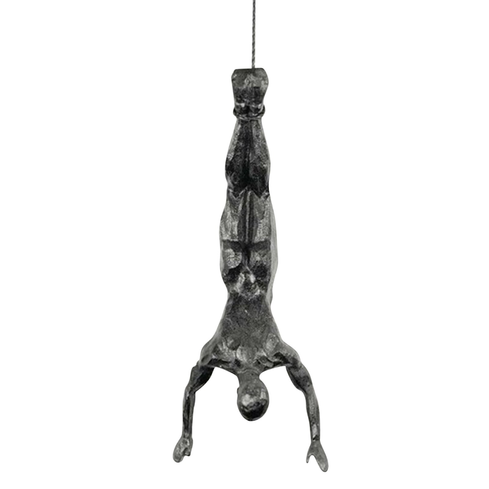Kreative Klettern Mann Harz Eisen Draht Zauberstab Hängende Dekoration Skulptur Statue Figuren Präsentieren Dekor retro Kreative: B