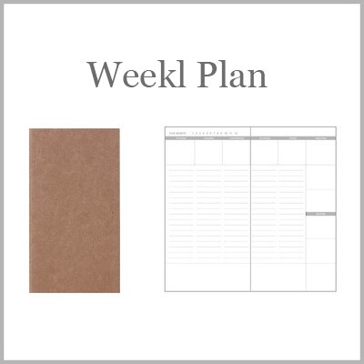 1PC Traveler Replenishment Notebook Replace Inner Core Laptop Diary Travel Journal Refills Insert Kraft Paper Planner Organizer: 02