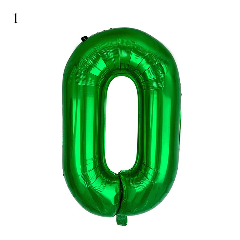 32 40 inch Green Number Foil Balloons 0 1 2 3 4 5 6 7 8 9 Helium Green Balloon Happy Birthday Party Wedding Decoration Supplies: 1